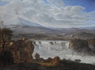 The Caracci Waterfall Near Aderno at the Foot of Mt. Etna by Karl Gothard Grass